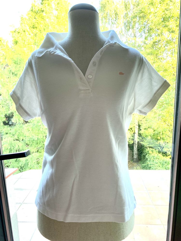 Polo t-shirt w kolorze bieli, r.42-44