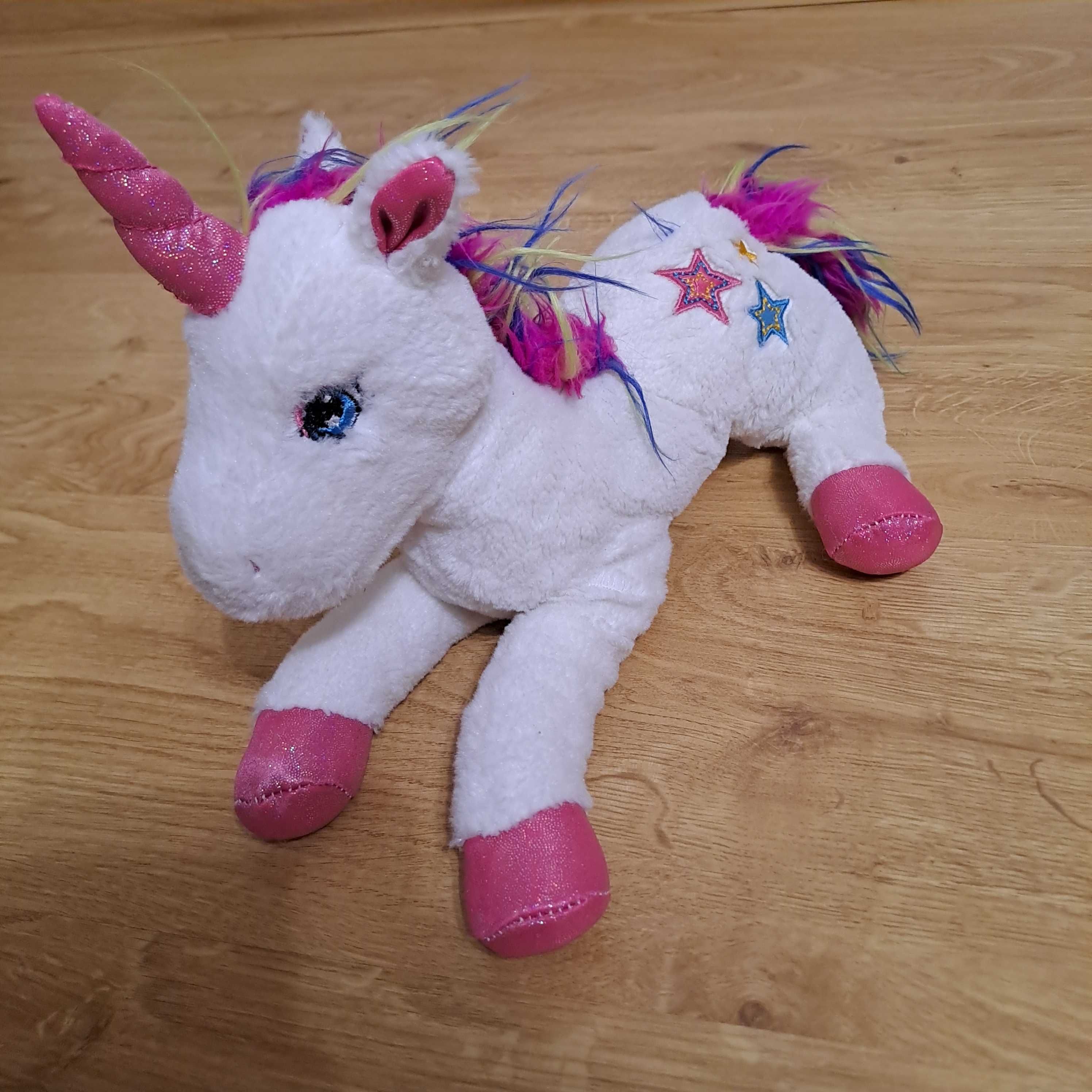 Maskotka pluszak jednorożeć biały - 30 cm