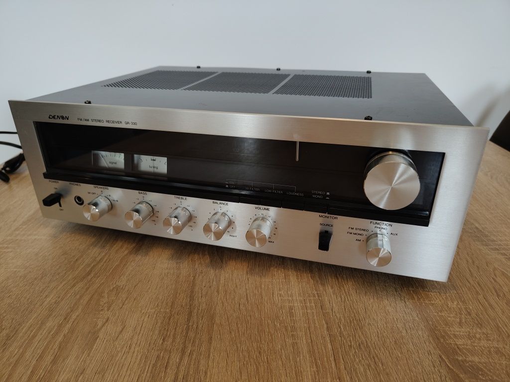 Odbiornik stereo DENON GR-330, 2x75W, nowa cena 900 dm, wyprodukowany