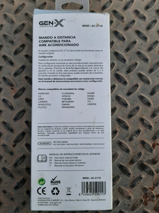 Comando universal de ar condicionado