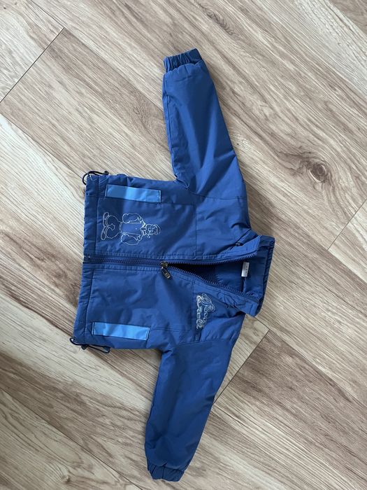 Kurtka jesienna z polarkiem niebieska 74