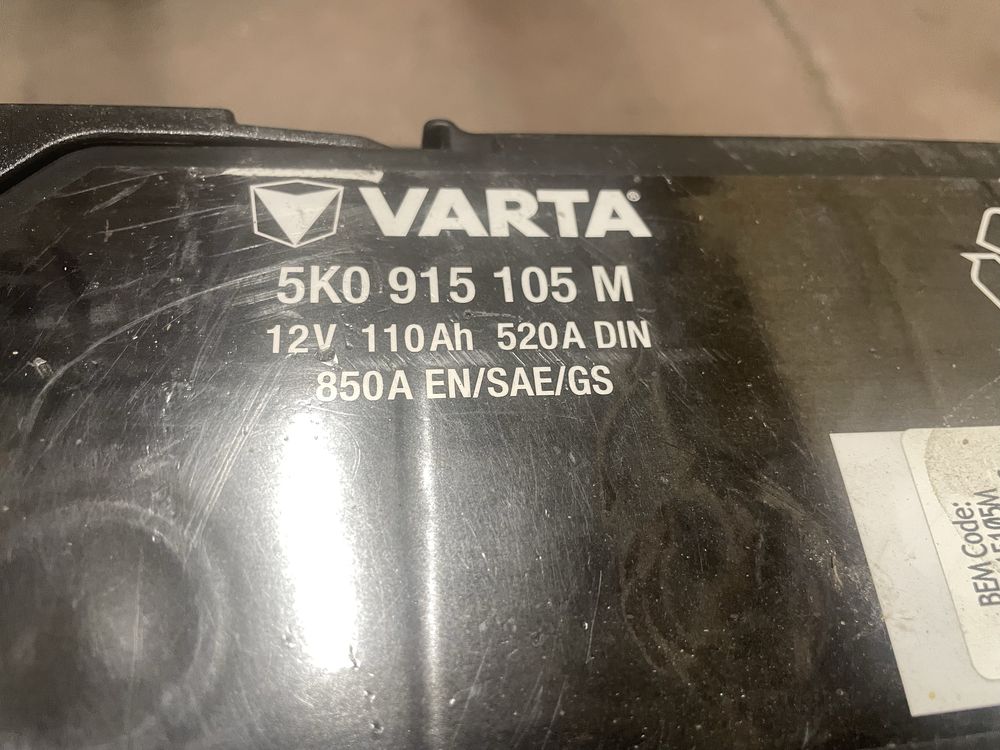 Акумулятор Varta 5k0 915 105 M 12V 110Ah