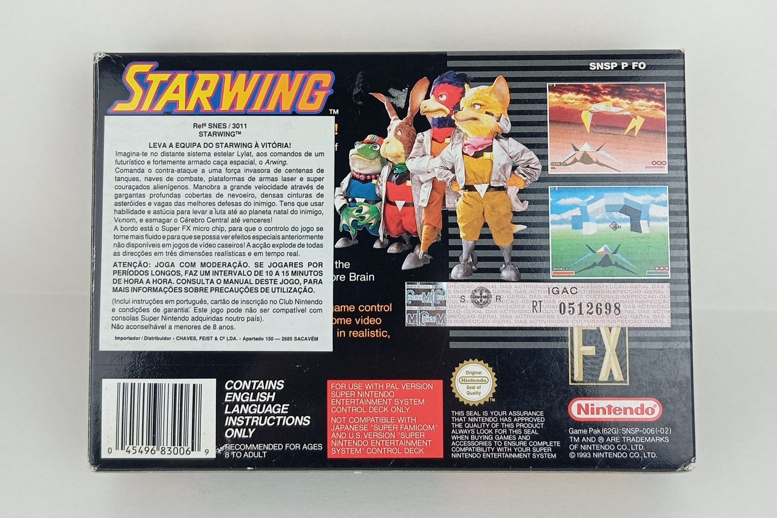 Starwing super nintendo versão PAL
