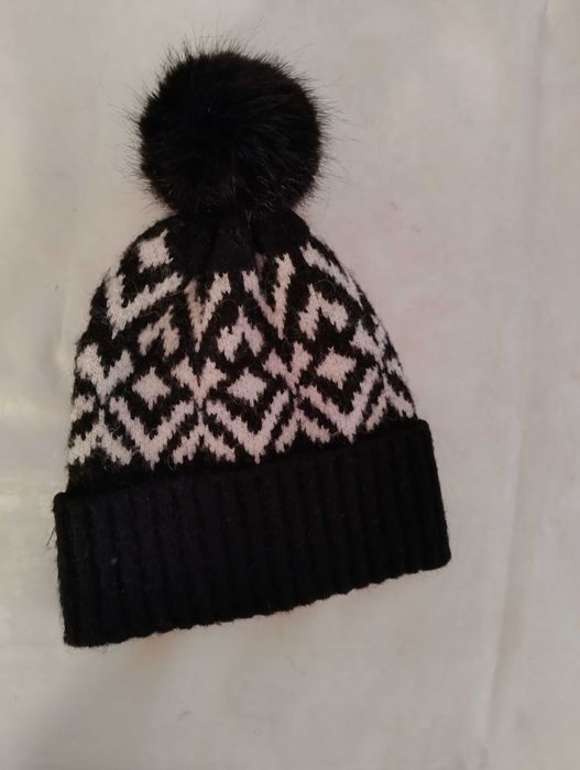 Czapka ciepła na jesień zimę gruba, czapka H&M One size z wełny alpaki