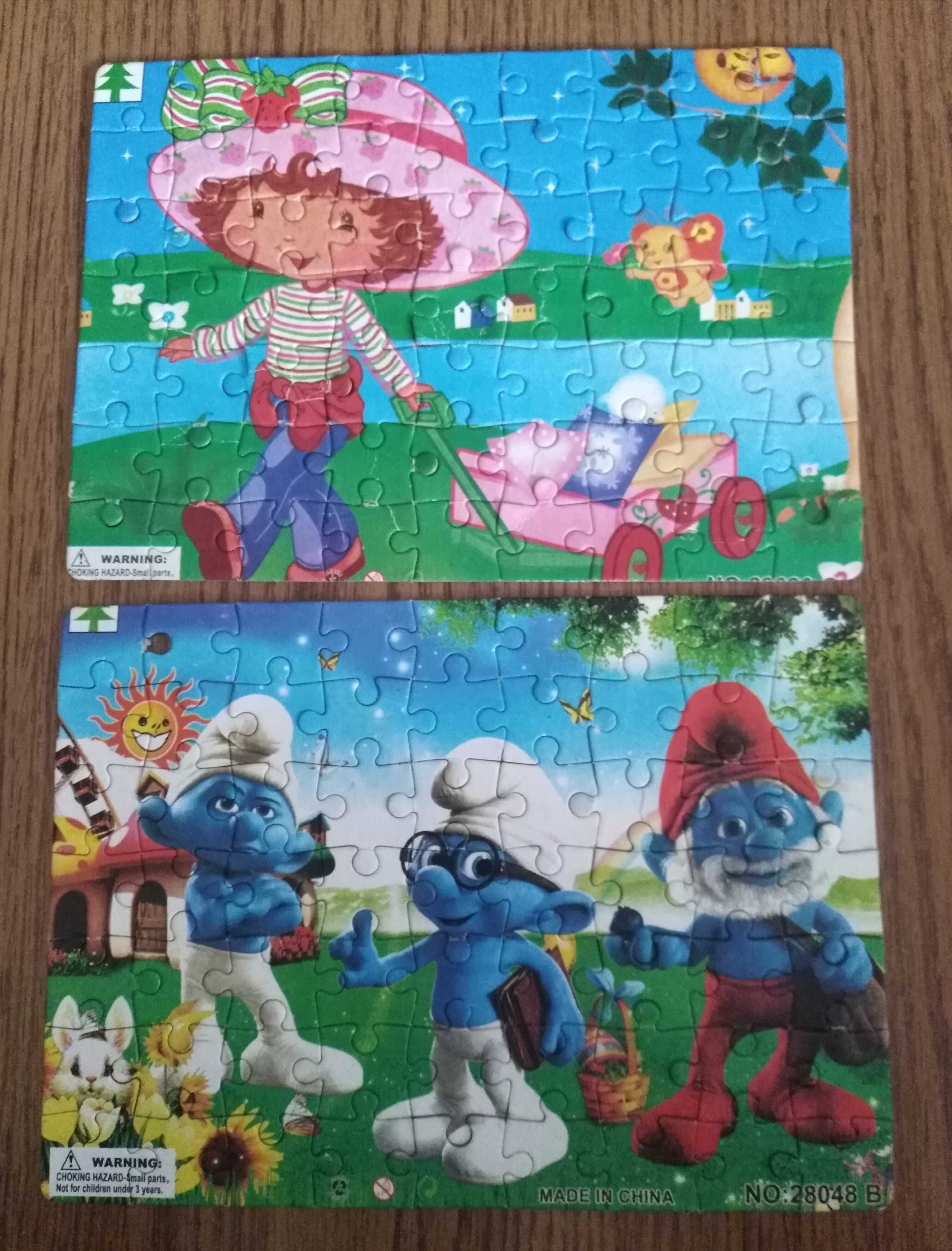 Puzzle Smerfy, truskawkowe ciastko, było sobie życie