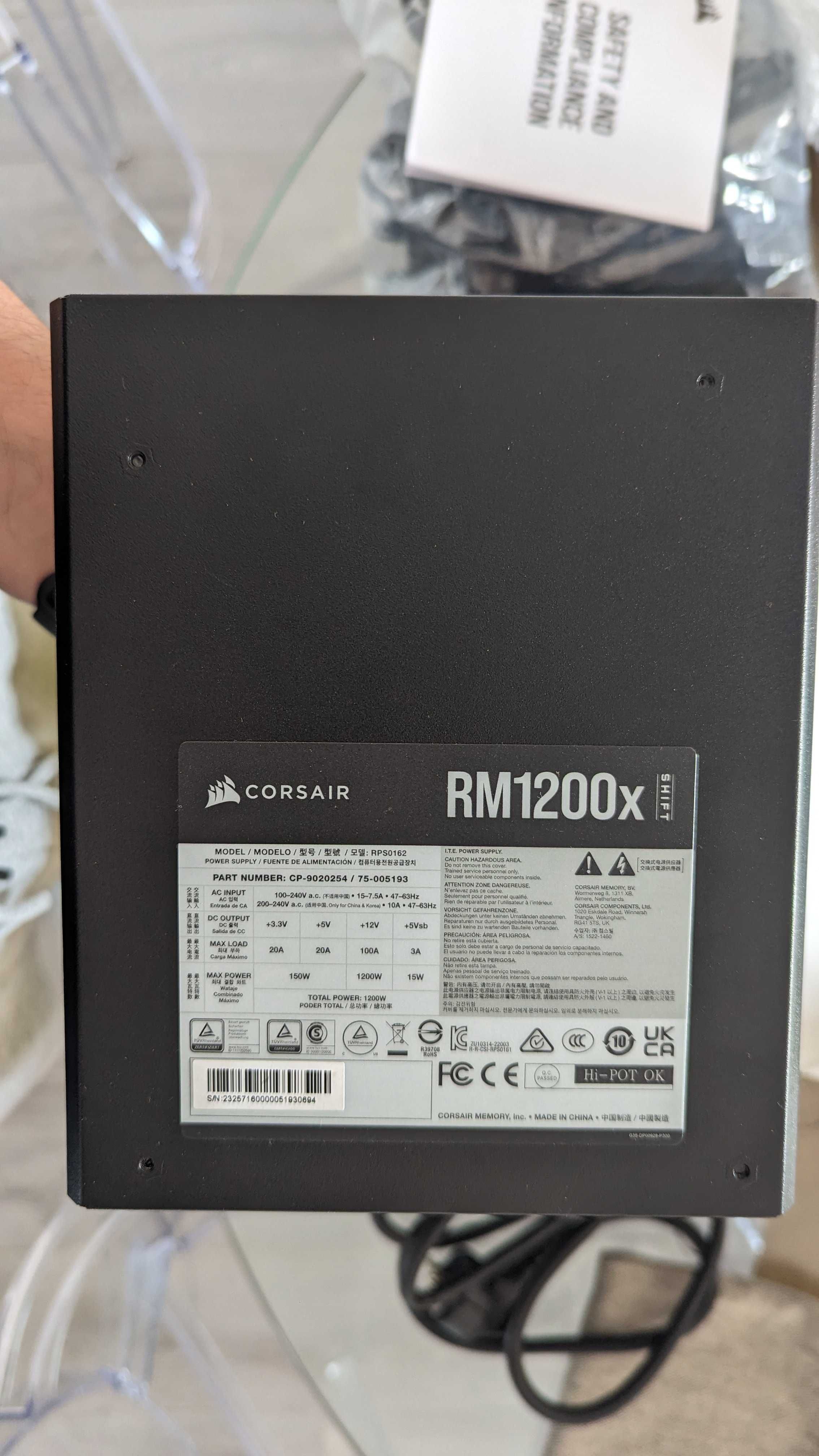 Corsair RM1200x SHIFT 1200W 80 Plus Gold Modular