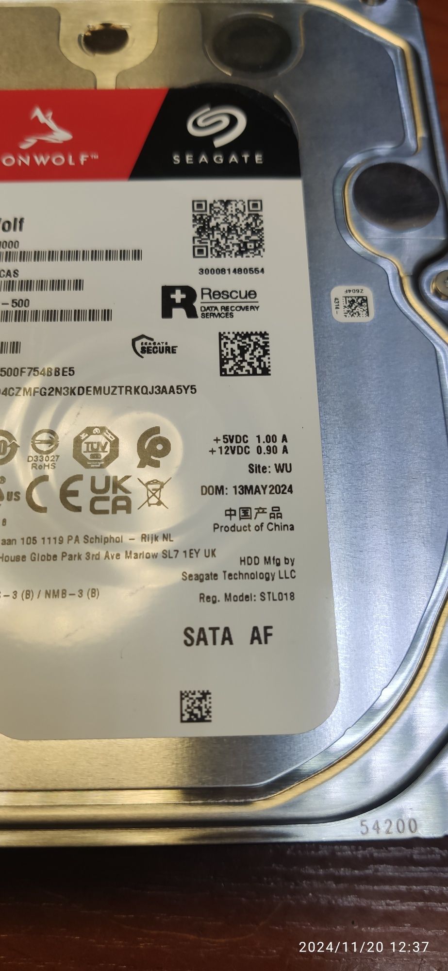 Жорсткий диск Seagate IronWolf Pro 10 TB, дата 13.05.24