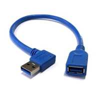 Kabel Przedłużacz Portu Usb 3.0 Kąt Lewy 23Cm