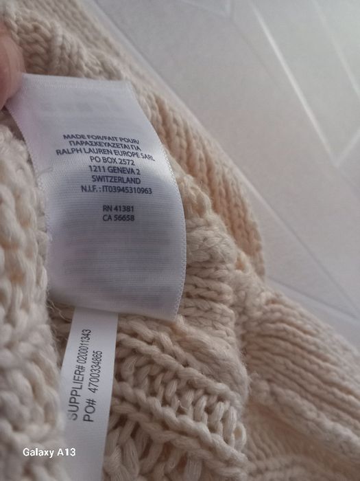 Ralph lauren sukienka sweterkowa M len jedwab