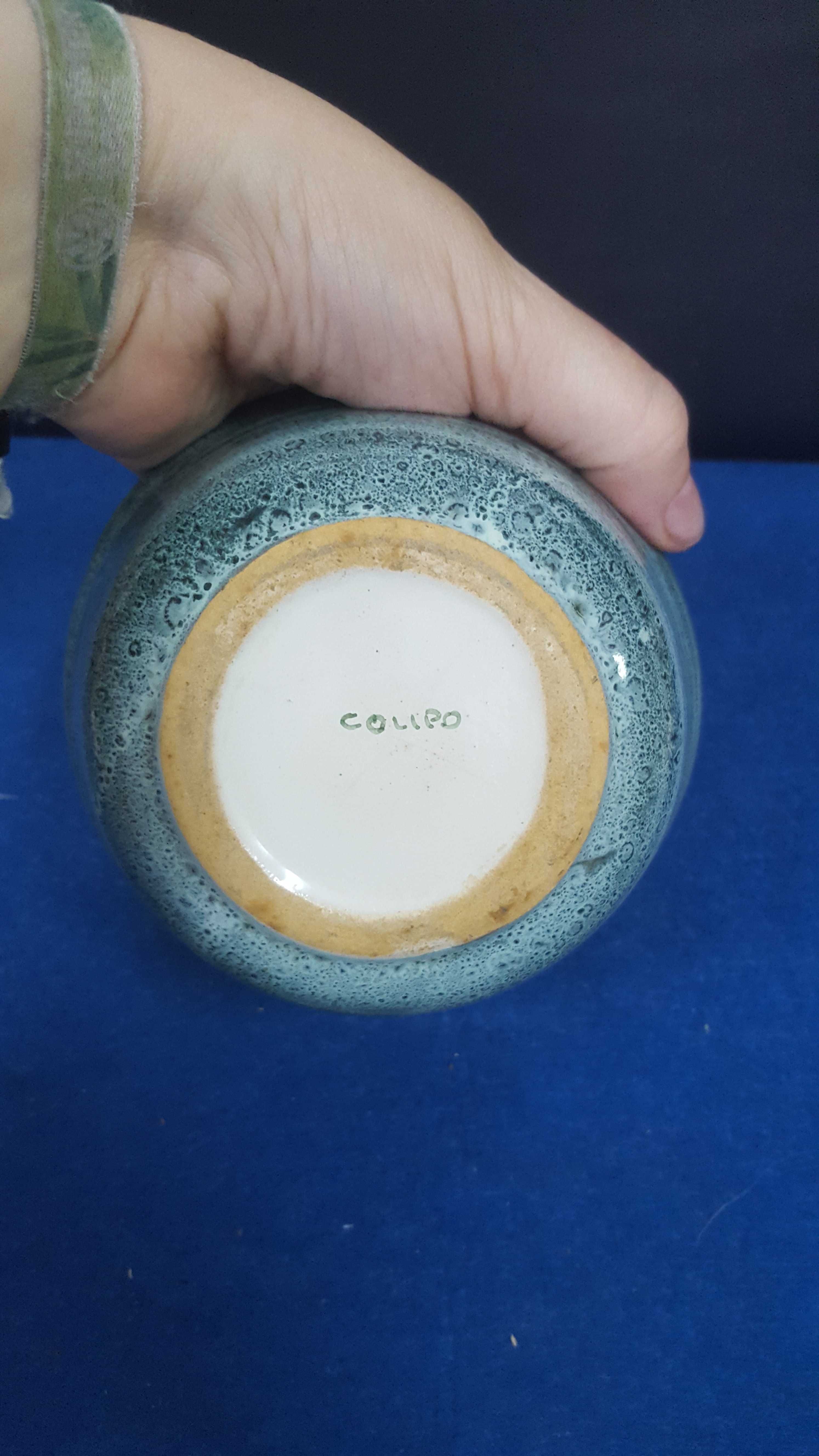 Taça em ceramica vidrada modernista, marcada Colipo