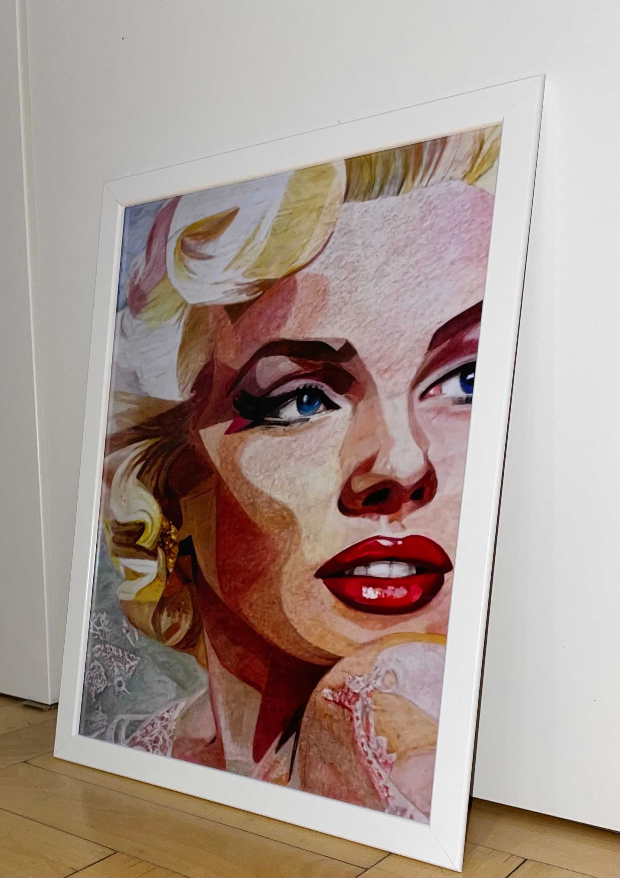 Obraz na Ściane do Sypialni Salonu Marilyn Monroe Plakat w Ramie