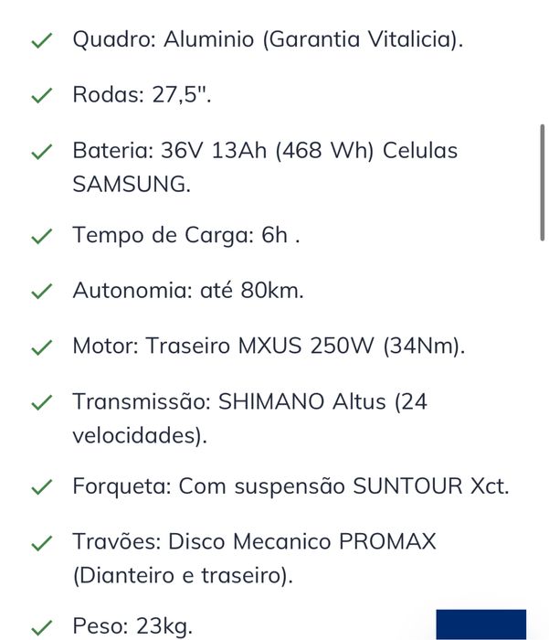 (SEMI-NOVA) Bicicleta eletrica Wayscral E200 ( AUTONOMIA DE ATE 80KM)