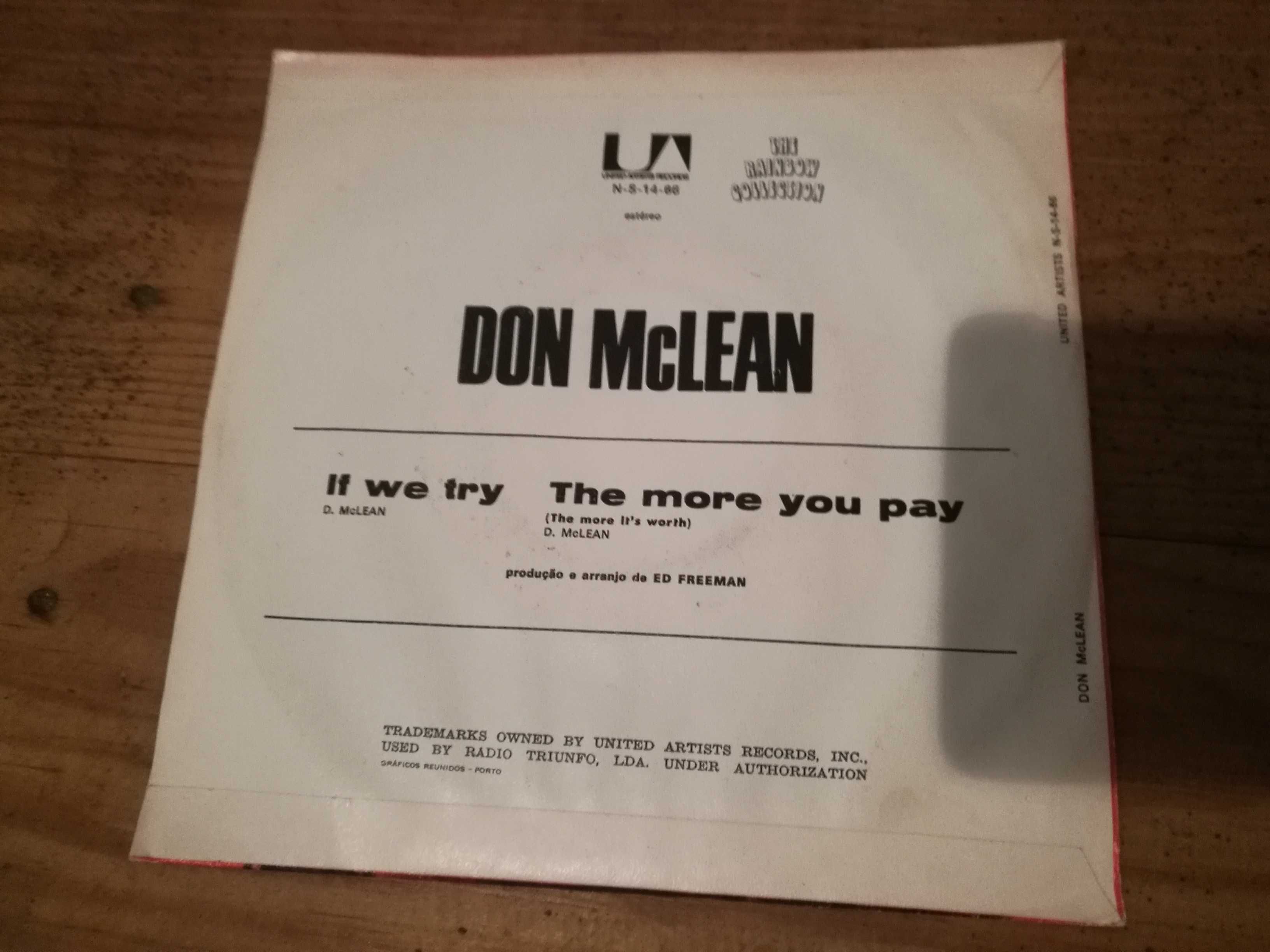 3 Lps e 1 single de Don MacLean (vários preços)