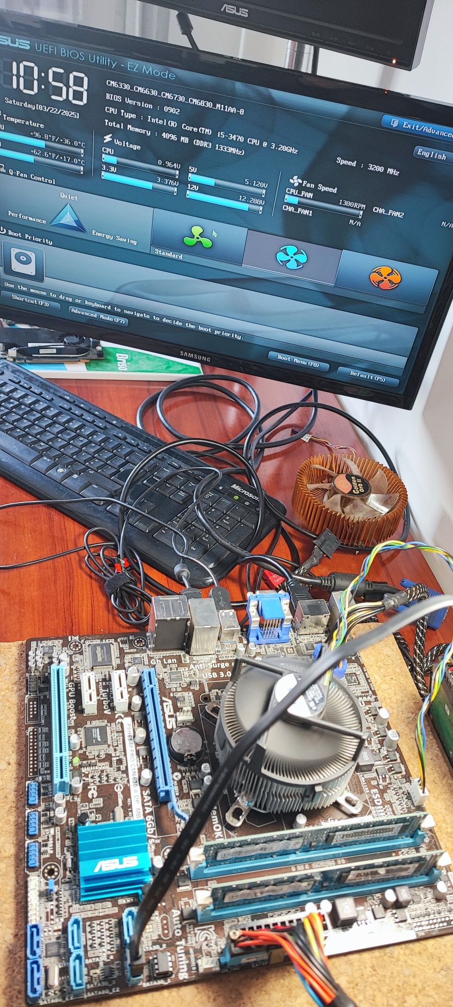 Motherboard ASUS P8H61-M PRO ( LGA/Socket 1155 )  +  i5