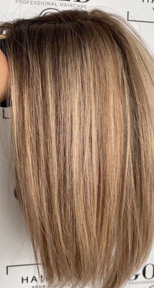 Toper 30 cm chłodny blond baleyage