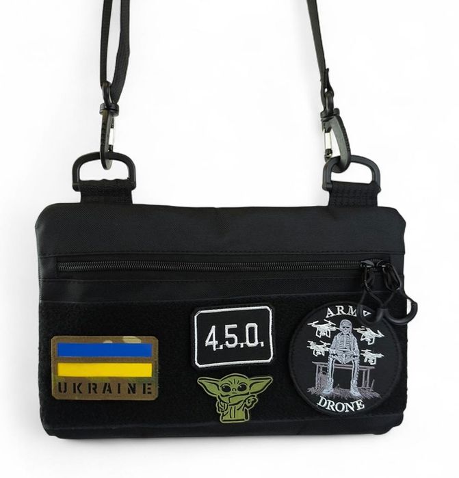 Сумка чорна тактична / Сумка городская — компактна, практична, містка