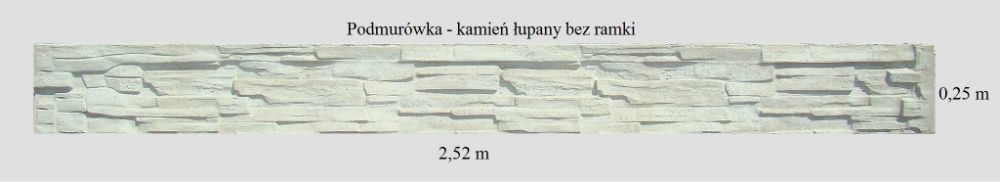 Płyta podmurówka 2,52 x 0,25m