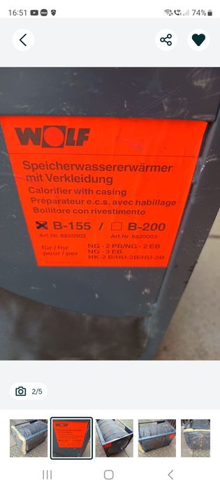 Zbiornik CWU nierdzewny poziomy 150l z jedną wężownicą