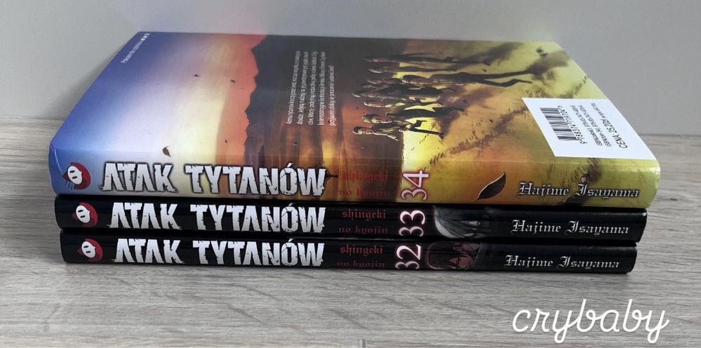 manga atak tytanów, tomy 32-34.