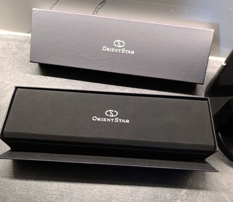 Nowe eleganckie pudełko do zegarek Orient Star podłużne
