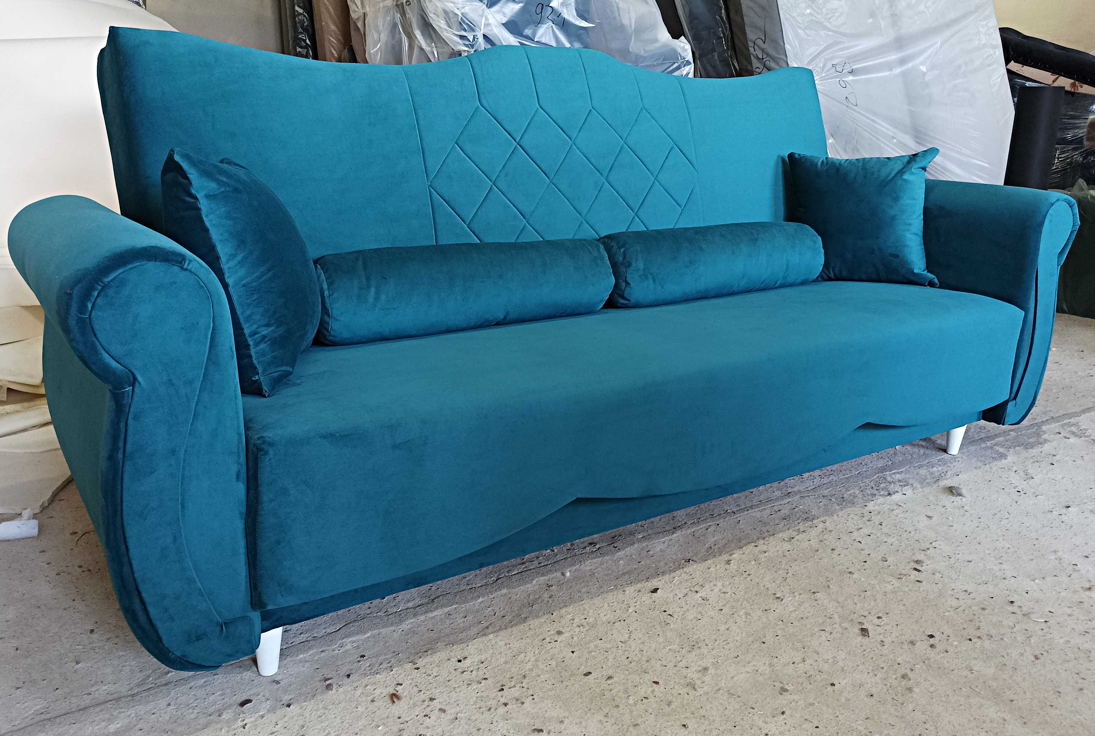 NA RATY kanapa sofa wersalka rozkładana z pojemnikiem łóżko Glamour