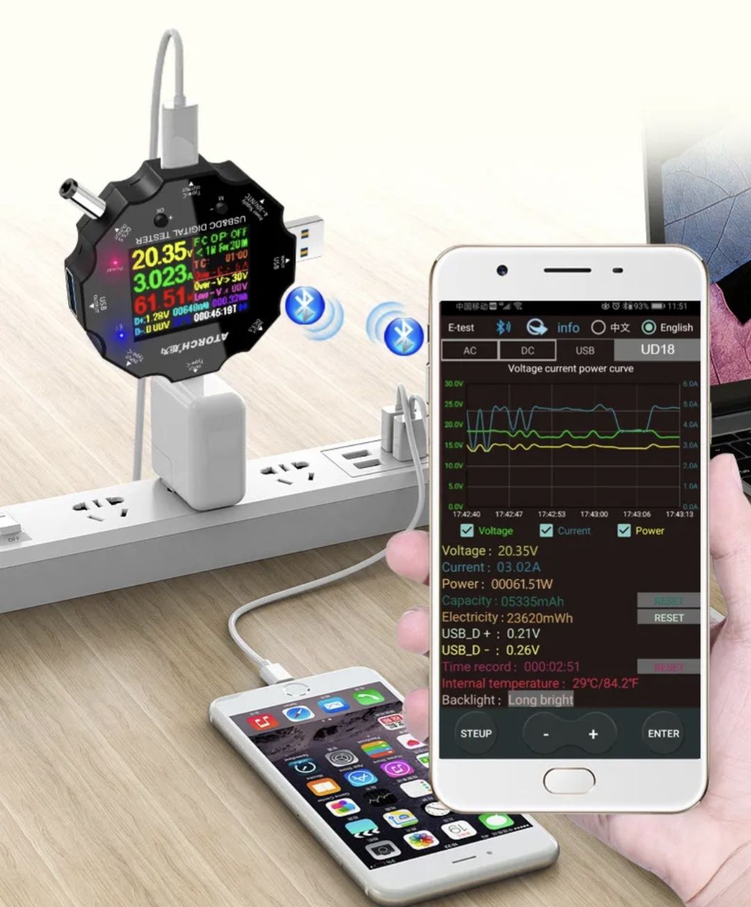 USB тестер ATORCH UD18