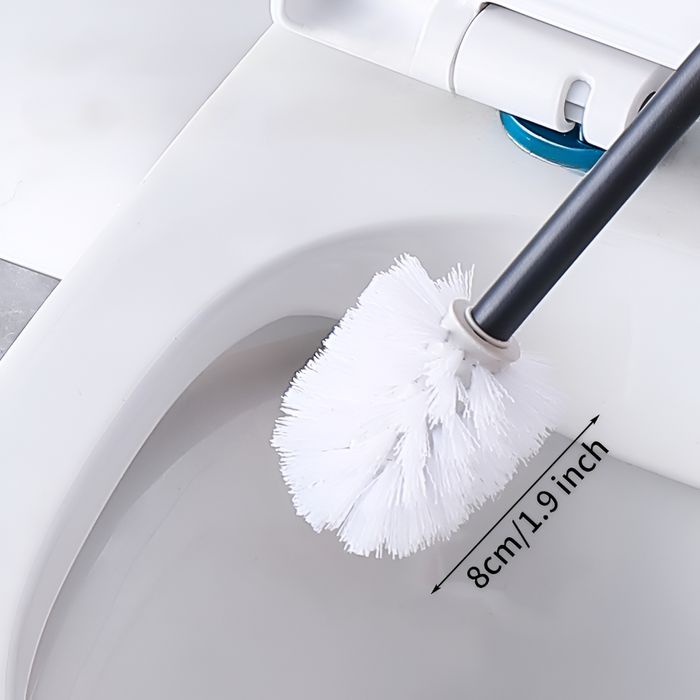 Szczotka WC do łazienki toalety uchwyt bez wiercenia chrom srebrna