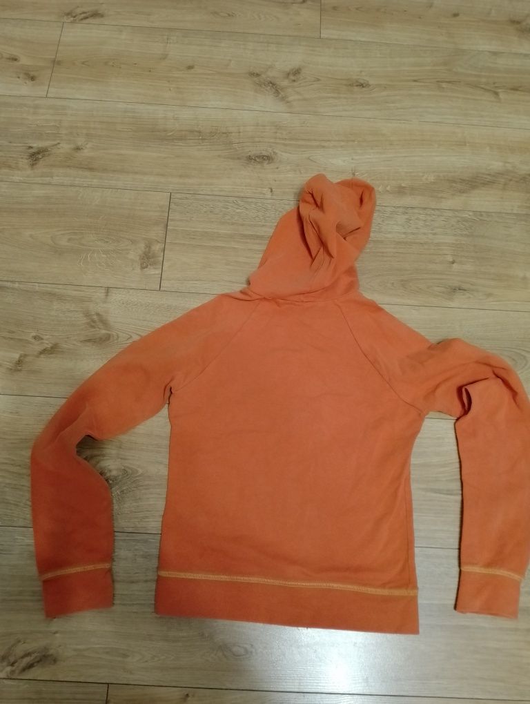 Pomarańczowa bluza na zamek z kapturem