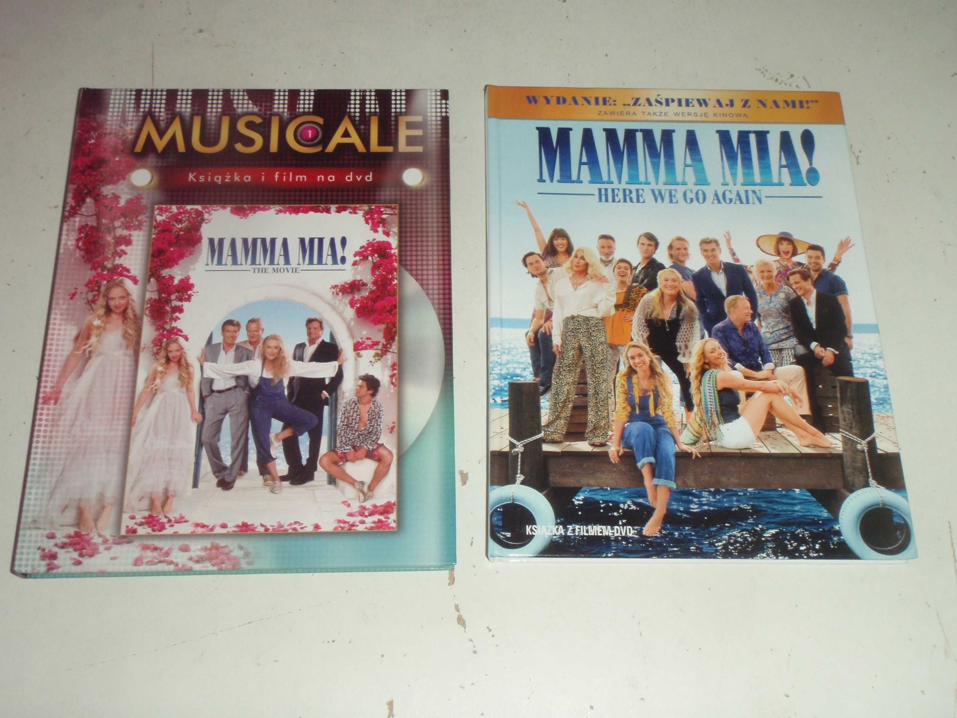MAMMA MIA + MAMMA MIA 2 - zestaw 2 filmów DVD, wydanie z książka,