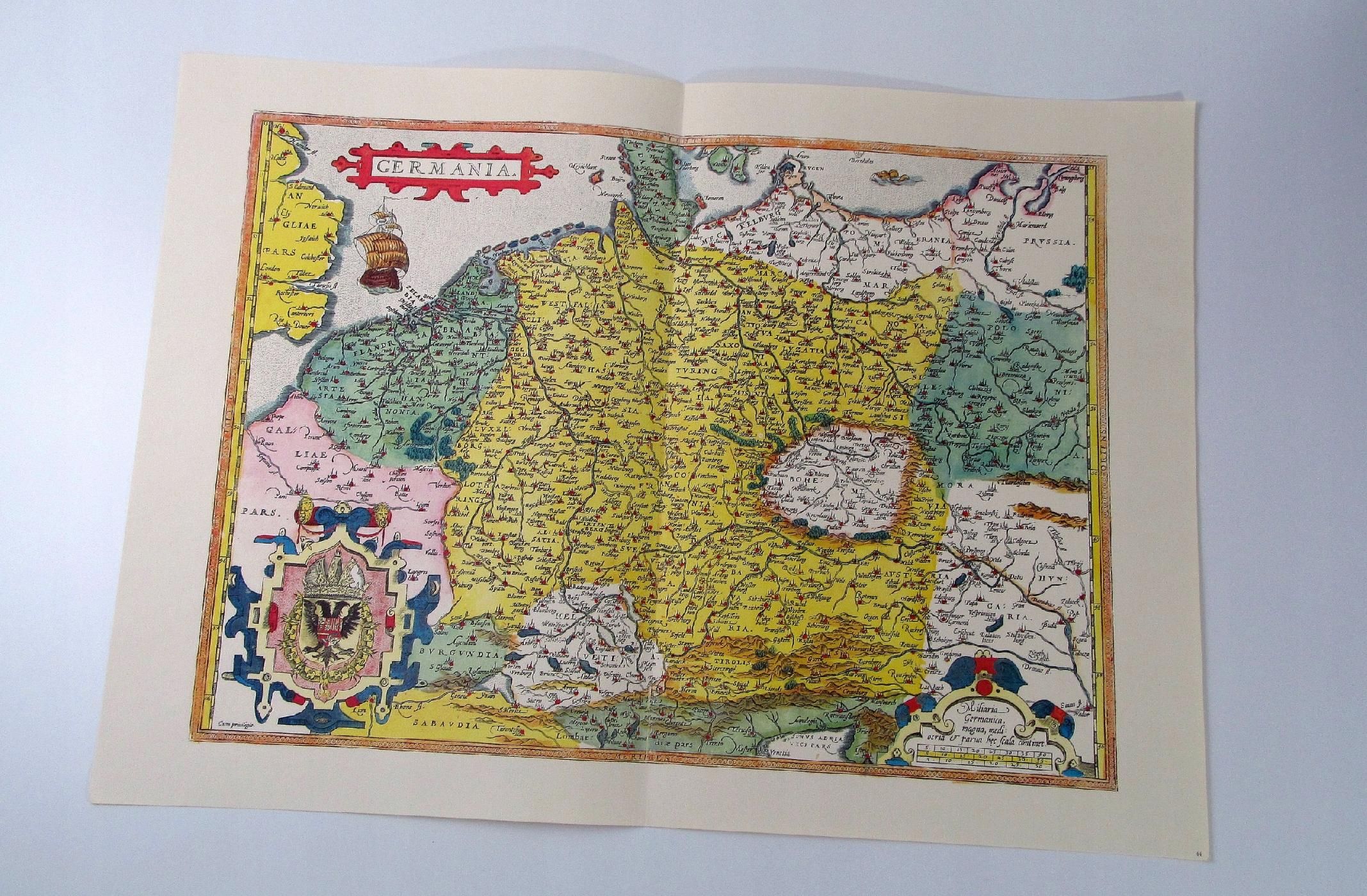 stara mapa 1595 niemcy europa polska prusy 44