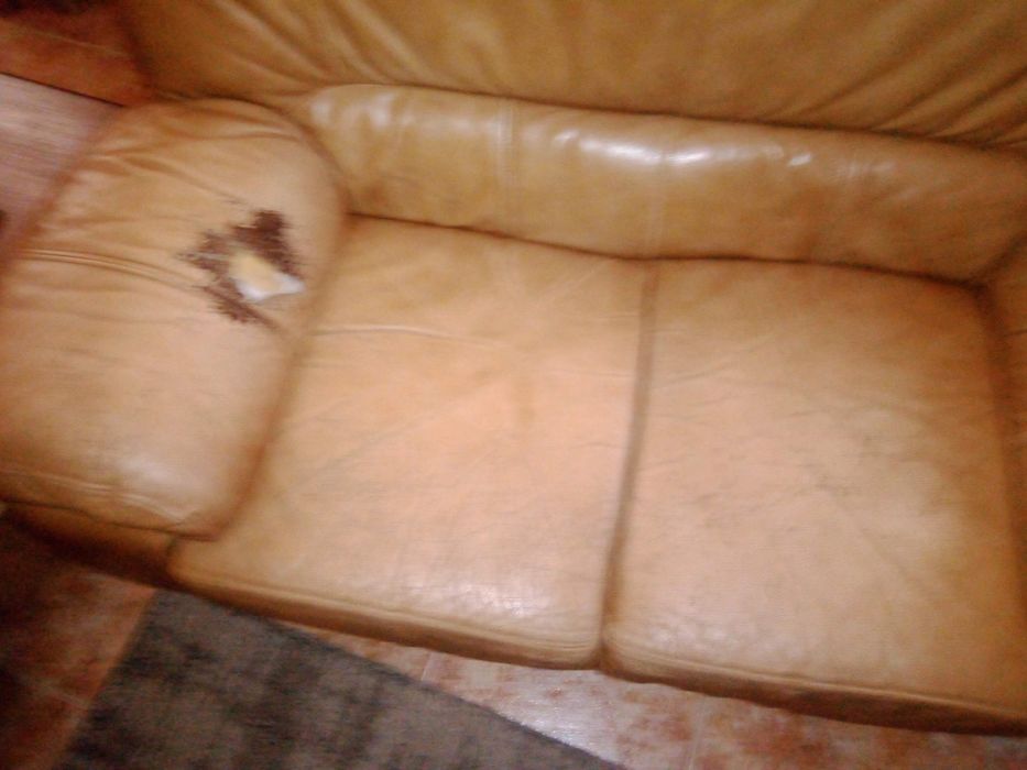 Sofás em pele 3 e 2 pessoas