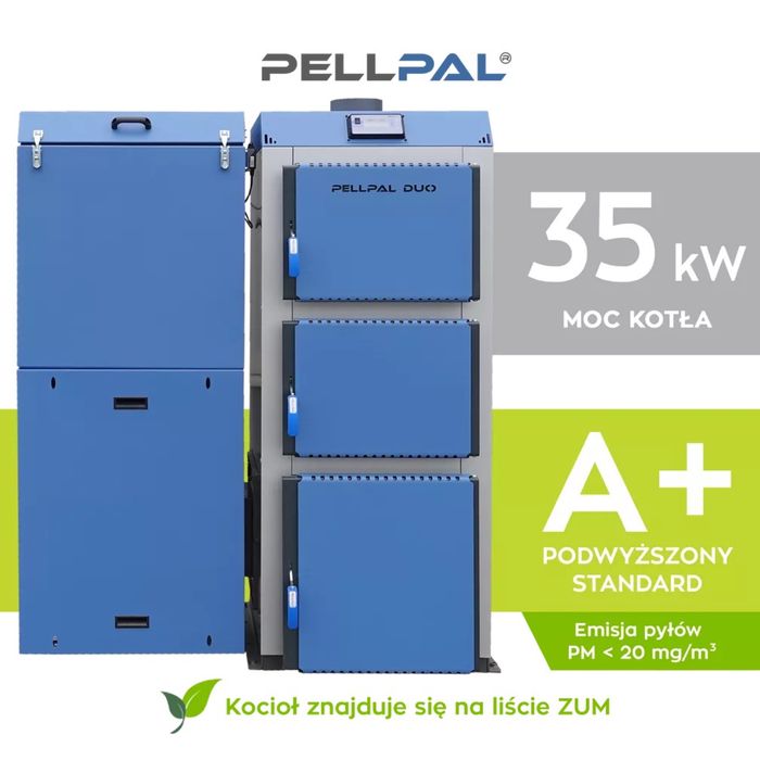Kocioł na Pellet 35 kW 5 klasa ecodesign A+ Dotacja
