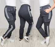 CARGO damskie spodnie bojówki dresy joggery TU KUPUJESZ GRAFIT r. S/M