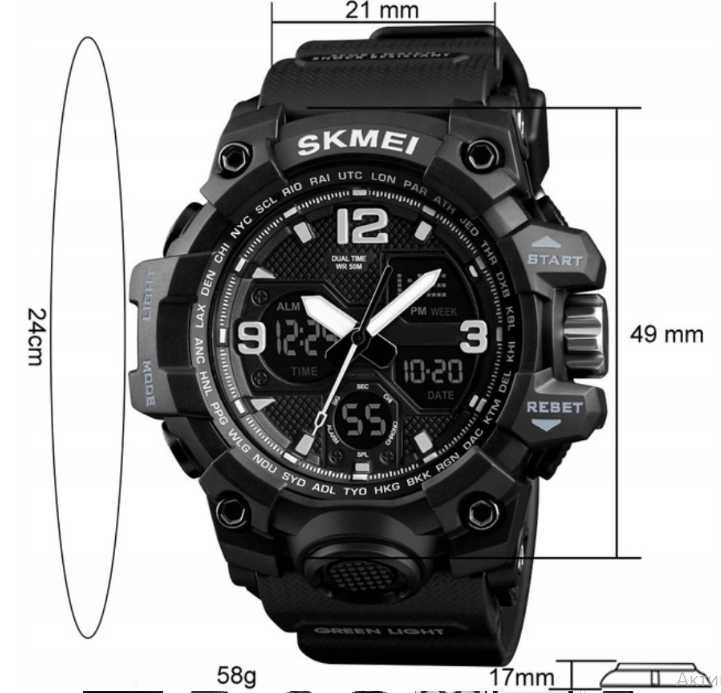 Wytrzymały Zegarek Skmei 1155 Precyzyjny Mechanizm Kwarcowy ttst1186