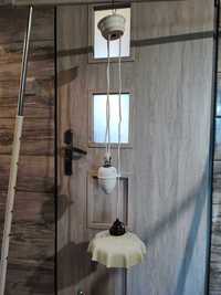 Przedwojenna lampa z przeciwwaga porcelanowa