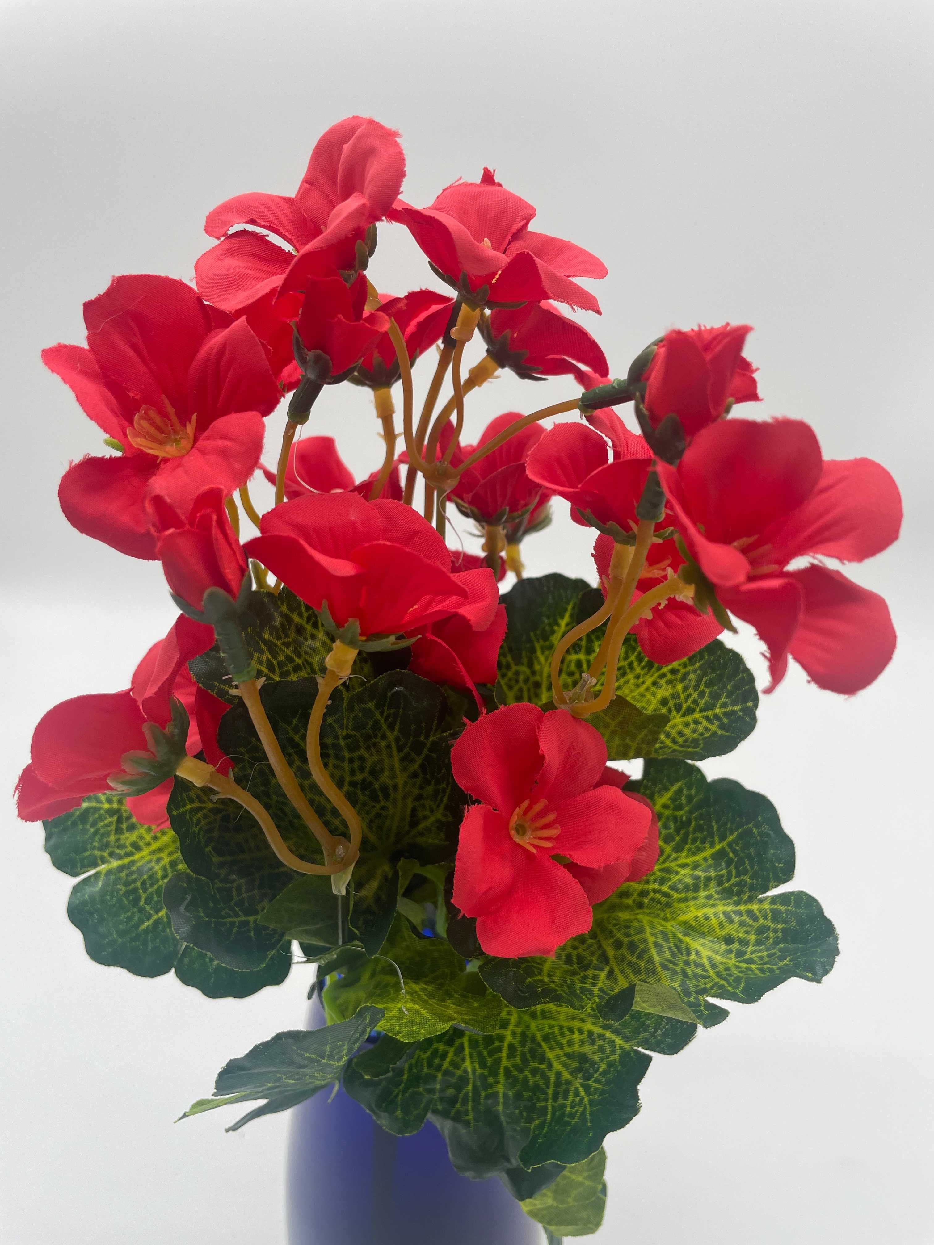 Pelargonia Czerwona Bukiet  WAZON TARAS BALKON DONICZKA 35cm