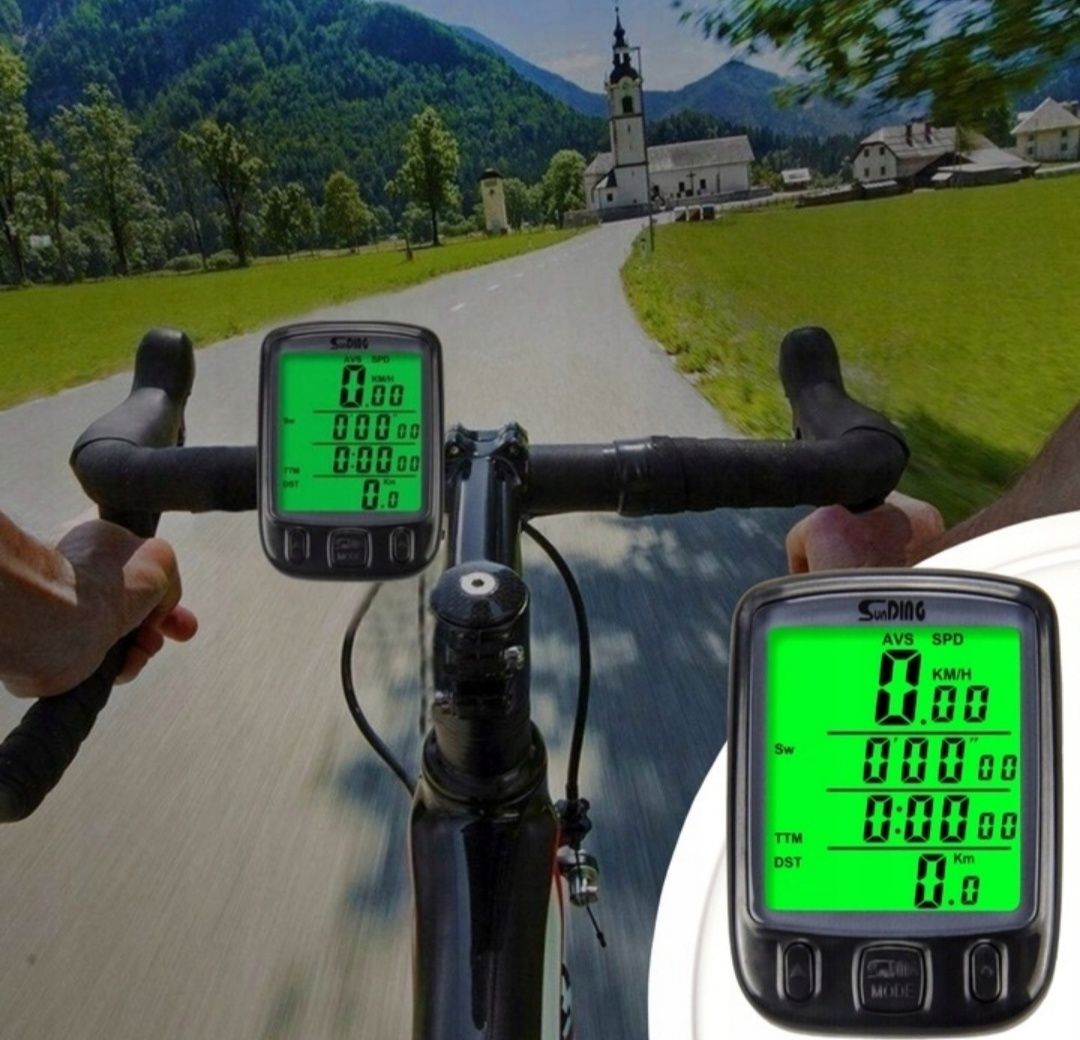 Licznik Rowerowy Wodoodporny Podświetlany Prędkościomierz Przewodowy