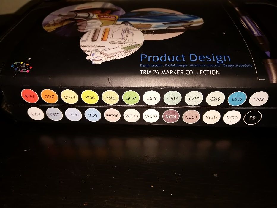 Canetas marcadores Tria da Letraset (Product Design collection set)