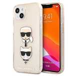 Etui Karl Lagerfeld Glitter Karl's & Choupette Head na iPhone 13 mini