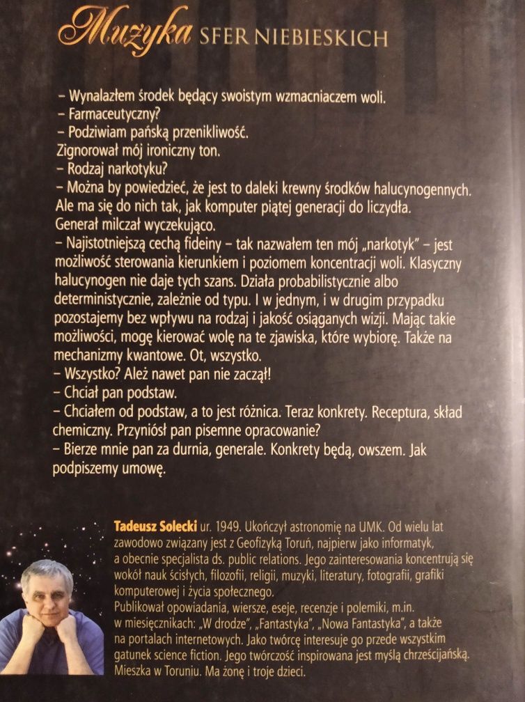 Muzyka sfer niebieskich Opowiadania SF Tadeusz Solecki