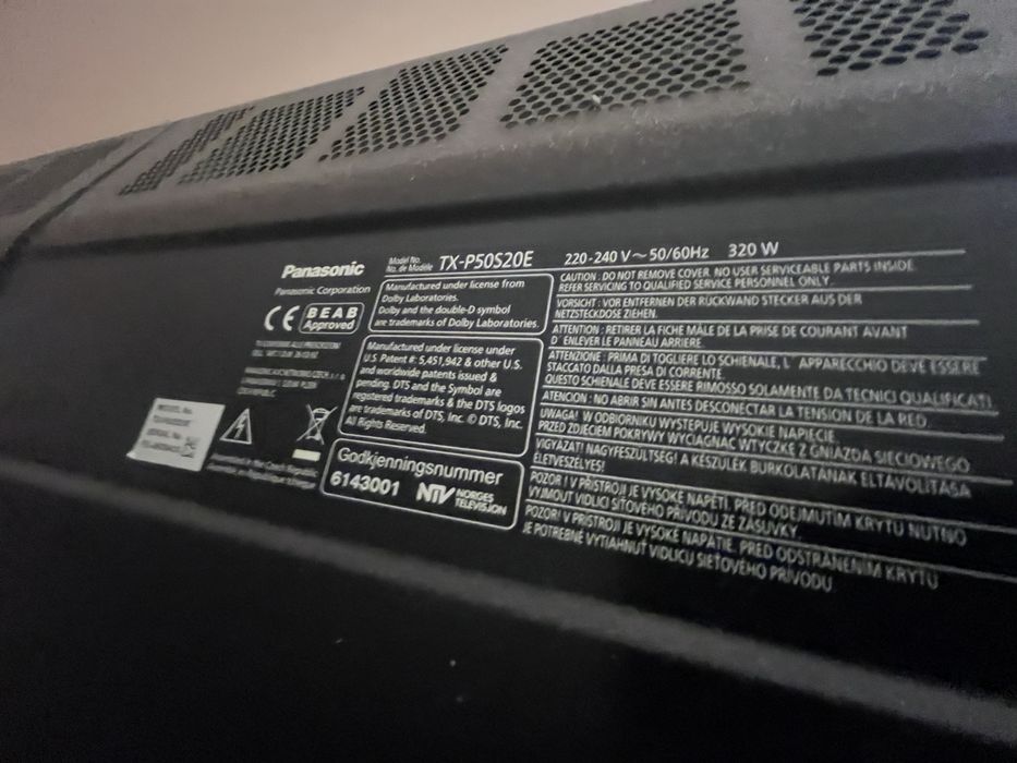 Telewizor 50 cali TV Panasonic TX-P50S20E