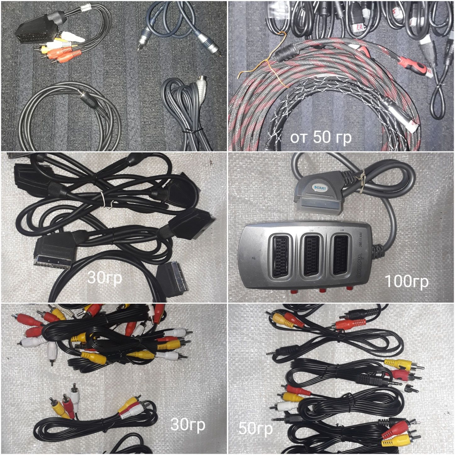 Кабеля подключения к телевизору