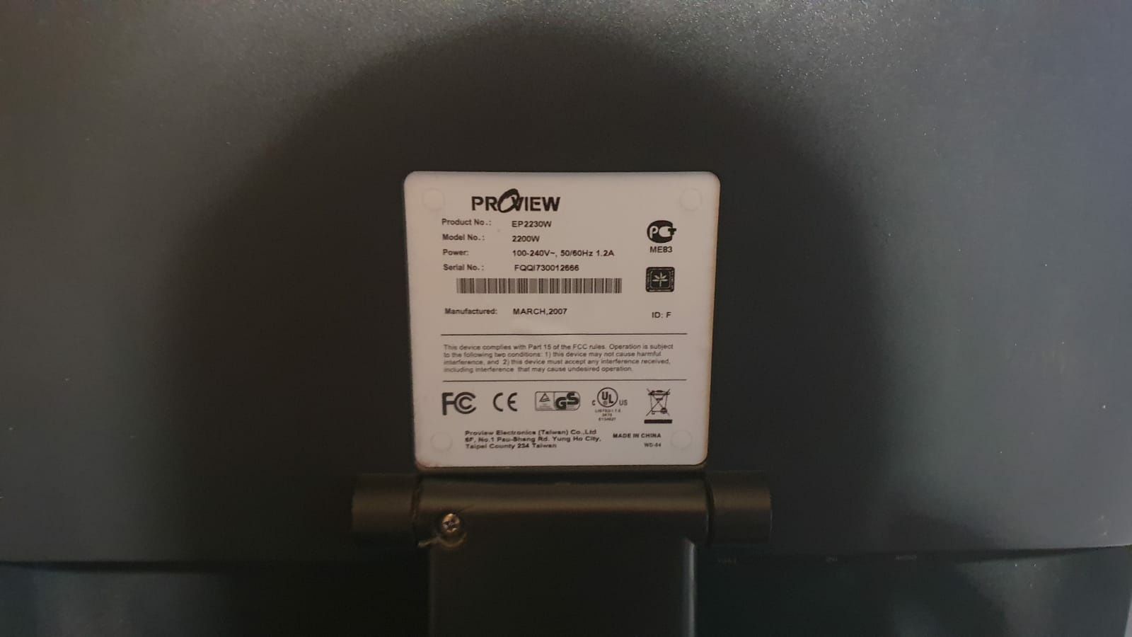 Монитор 22'' PROVIEW EP2230W