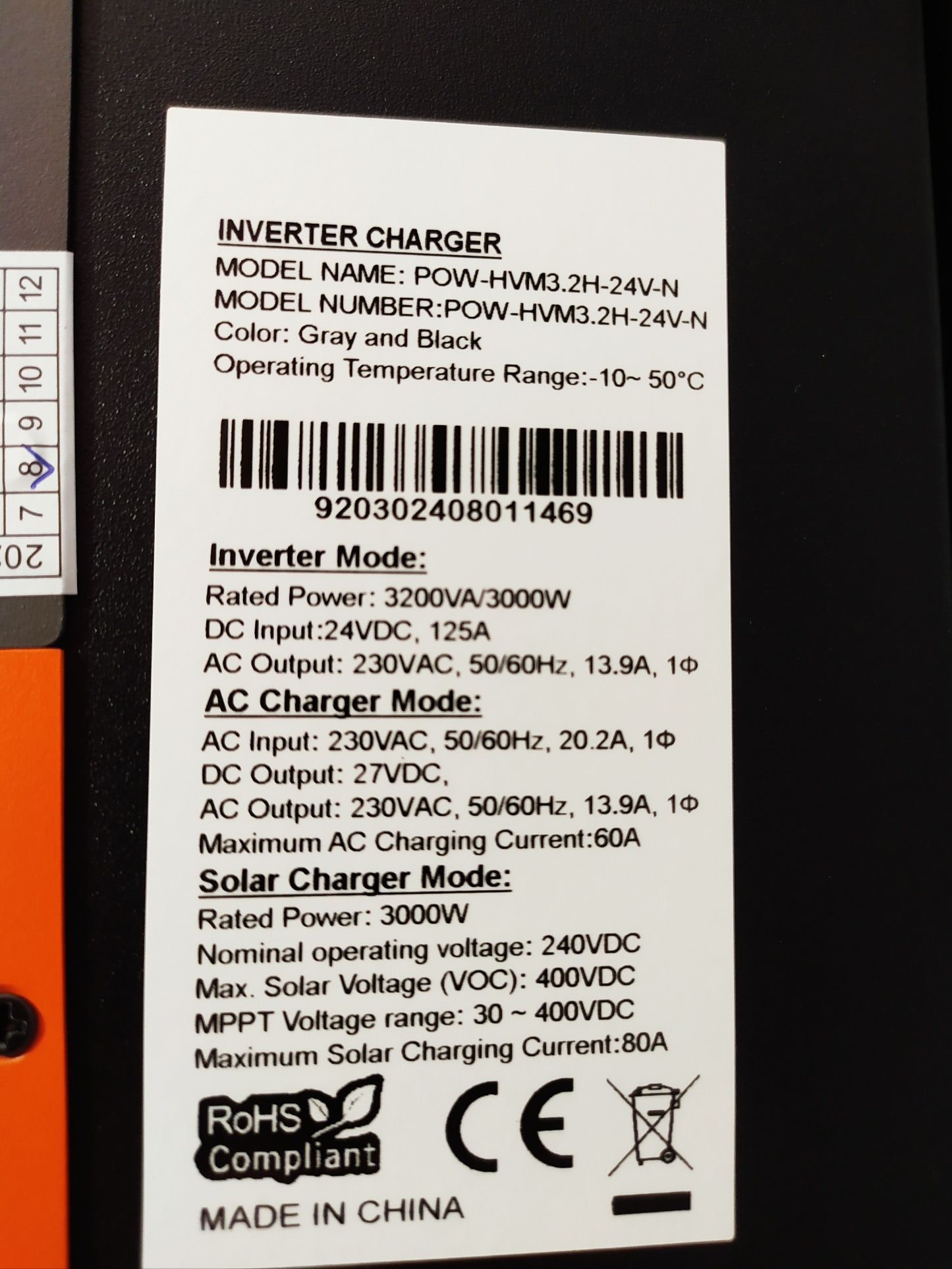 Гибридный инвертор PowMr 3000w | Солнечный инвертор 3 квт