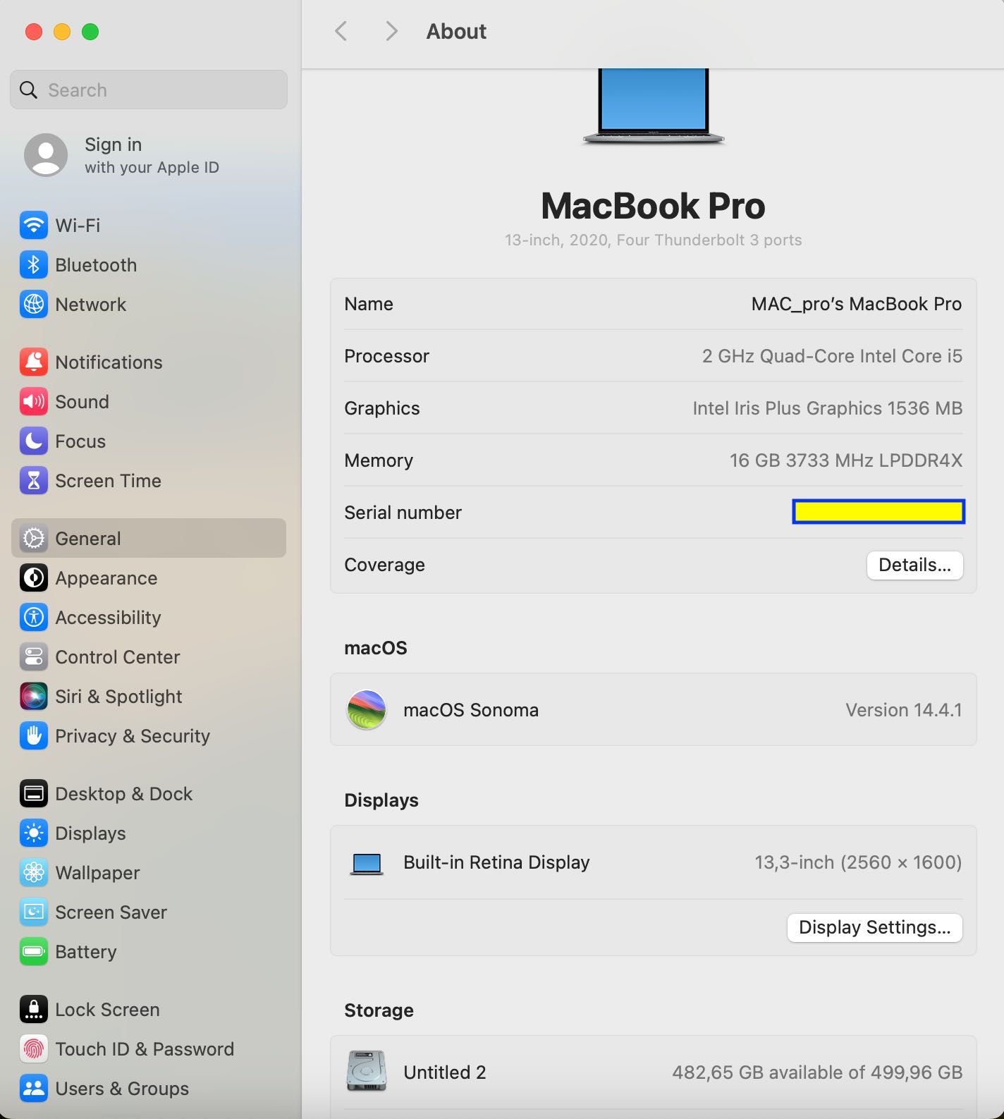 Новий MacBook Pro 13 MWP72 (2020) i5 2.0/ 16/ 512