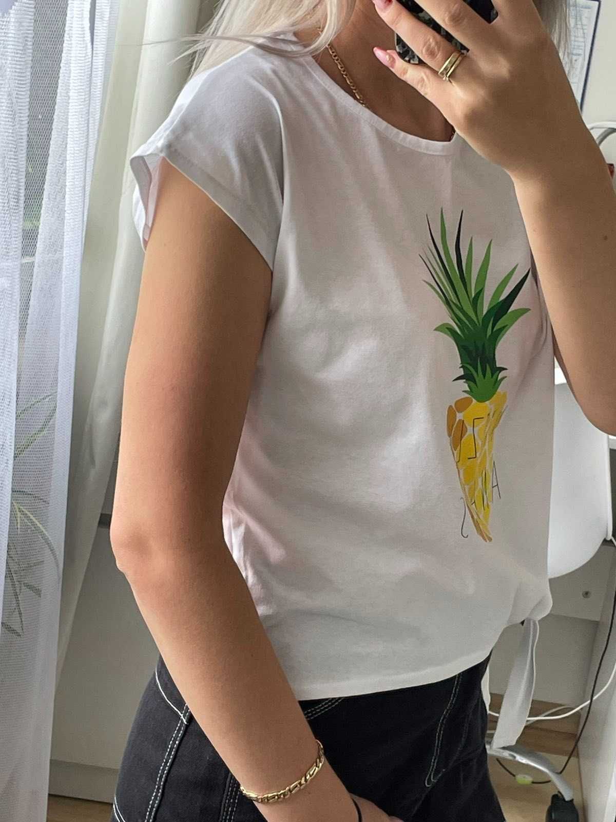 Bluzka koszulka t-shirt z bawełny Moraj Collection rozm. 158-164 XXS-S
