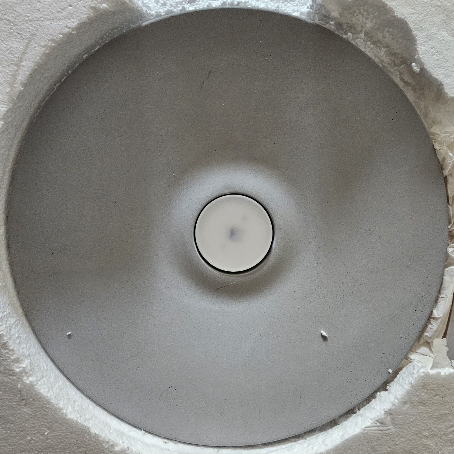 Lampa cementowa szara sufitowa LED 50cm Sklum