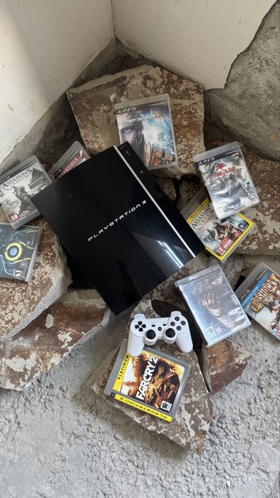 Playstation 3 slim ps3fat з іграми в комплекті