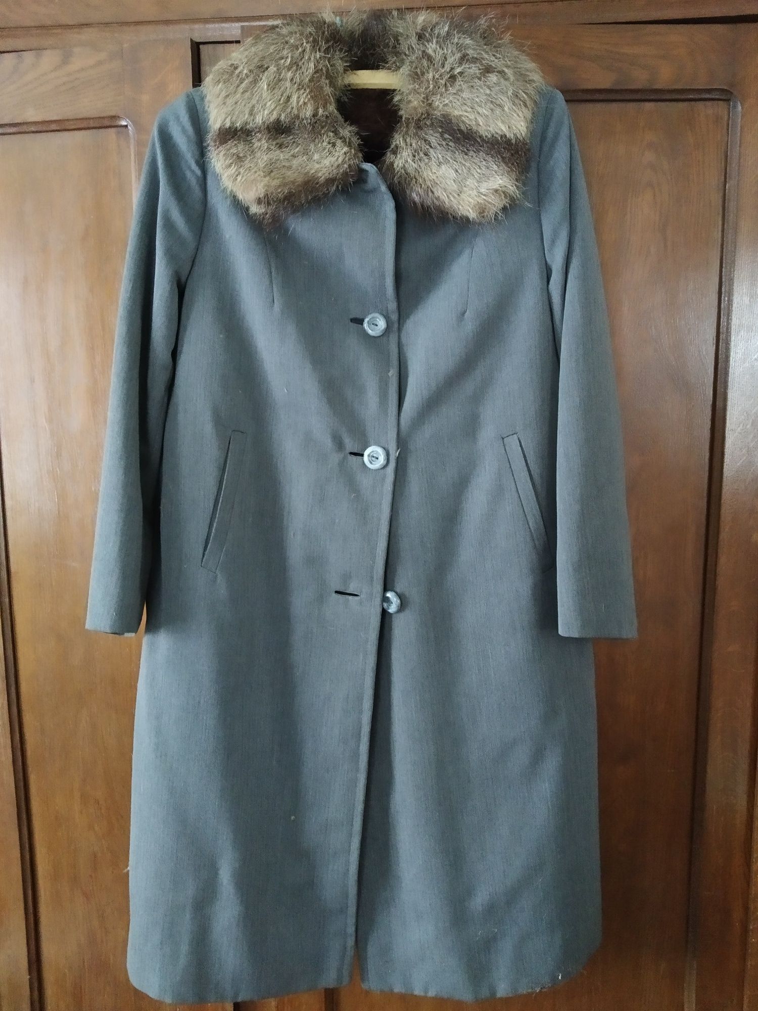 Płaszcz, futro, zimowe skóra naturalna rozmiarxl