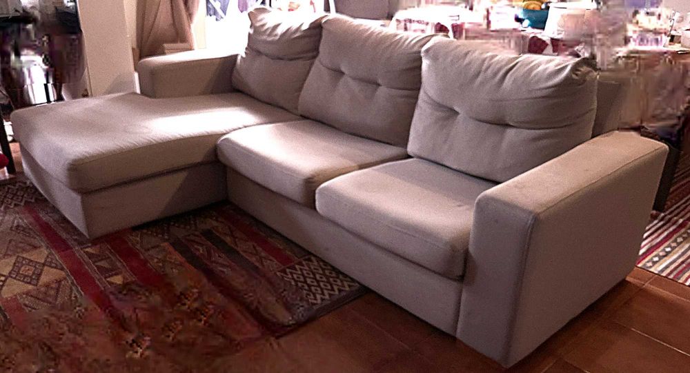 Sofá 245cm madeira maciça (fab.PT) c/chaise-long